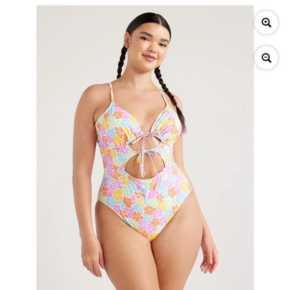 No Boundaries flowered one piece swimsuit, various sizes